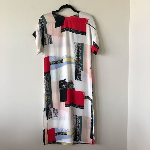 “BABATON” Jessie Dress Abstract Print Dress - Picture 4 of 11